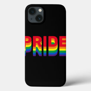Pride lgbt lgbtq queer gay rainbow colors black iPhone 13 case