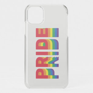 Pride lgbt lgbtq queer gay rainbow colors clear iPhone 11 case