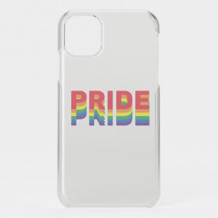 Pride lgbt lgbtq queer gay rainbow colors clear iPhone 11 case