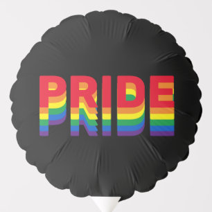 Pride lgbt lgbtq queer gay rainbow retro black balloon
