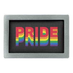 Pride lgbt lgbtq queer gay rainbow retro black belt buckle