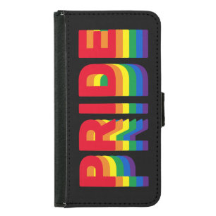 Pride lgbt lgbtq queer gay rainbow retro black samsung galaxy s5 wallet case