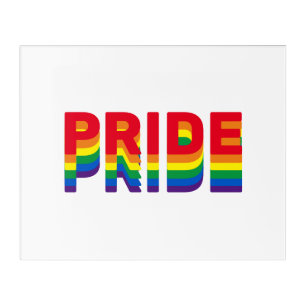 Pride lgbt lgbtq queer gay rainbow retro colors acrylic print