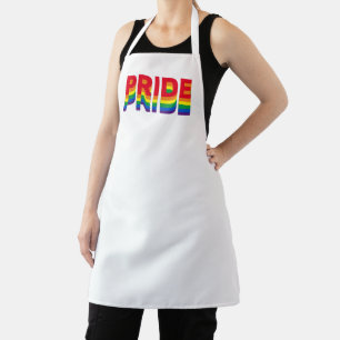 Pride lgbt lgbtq queer gay rainbow retro colors apron
