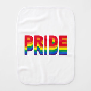 Pride lgbt lgbtq queer gay rainbow retro colors baby burp cloth