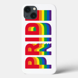 Pride lgbt lgbtq queer gay rainbow retro colors iPhone 13 case