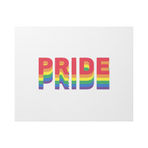 Pride lgbt lgbtq queer gay rainbow retro colors gallery wrap