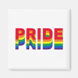 Pride lgbt lgbtq queer gay rainbow retro colors magnet