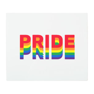 Pride lgbt lgbtq queer gay rainbow retro colors metal print