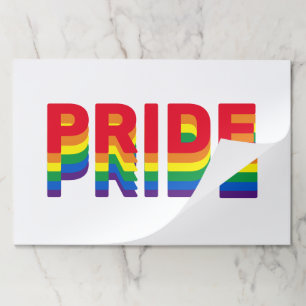 Pride lgbt lgbtq queer gay rainbow retro colors paper pad