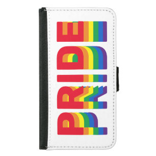 Pride lgbt lgbtq queer gay rainbow retro colors samsung galaxy s5 wallet case
