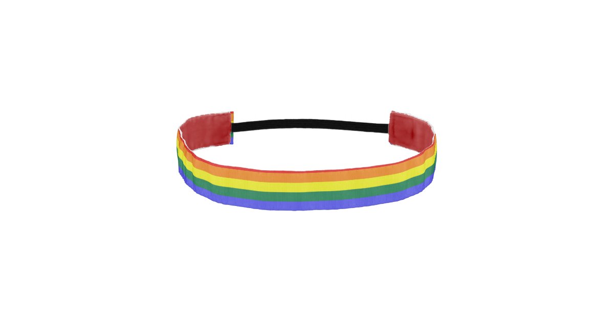 Pride LGBT Rainbow Athletic Headband | Zazzle.com
