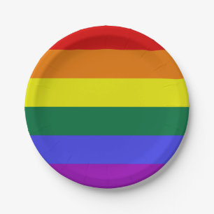 Pride LGBT Rainbow Paper Plates