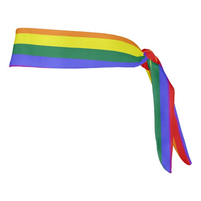 Pride LGBT Rainbow Tie Headband (Rotate 90)