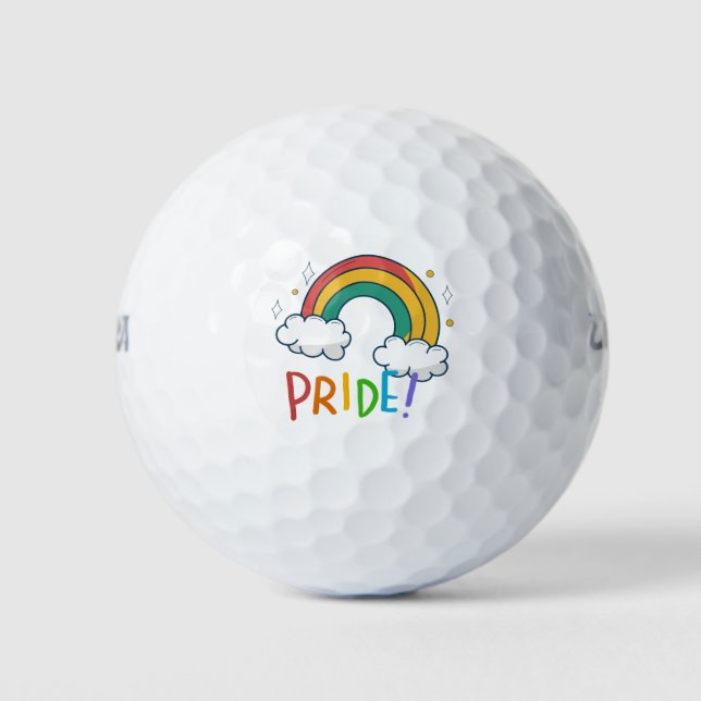 Pride  LGBT with rainbow Golf Balls (Front)