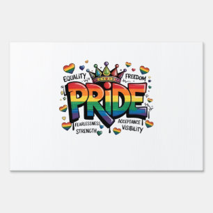 Pride LGBTQ Acceptance LGBT 4th of July Flag USA Sign