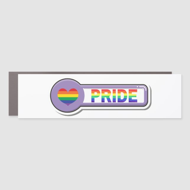 Pride LGBTQ+ Car Magnet (Front)