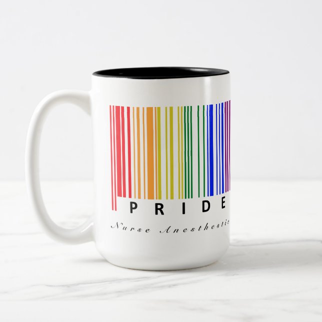 Pride LGBTQ Customizable Healthcare Two-Tone Coffee Mug (Left)