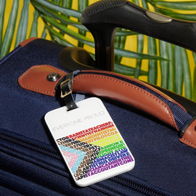 Pride LGBTQ Diversity Rainbow Flag Luggage Tag (Front Insitu 1)