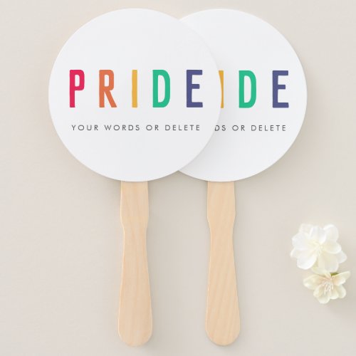 Pride  LGBTQ Gay Modern Rainbow Hand Fan