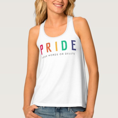 Pride  LGBTQ Gay Modern Rainbow Tank Top