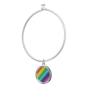 Pride lgbtq lgbt rainbow colors pattern bangle bracelet