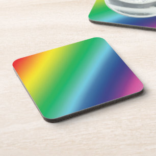 Pride lgbtq lgbt rainbow colors pattern beverage coaster