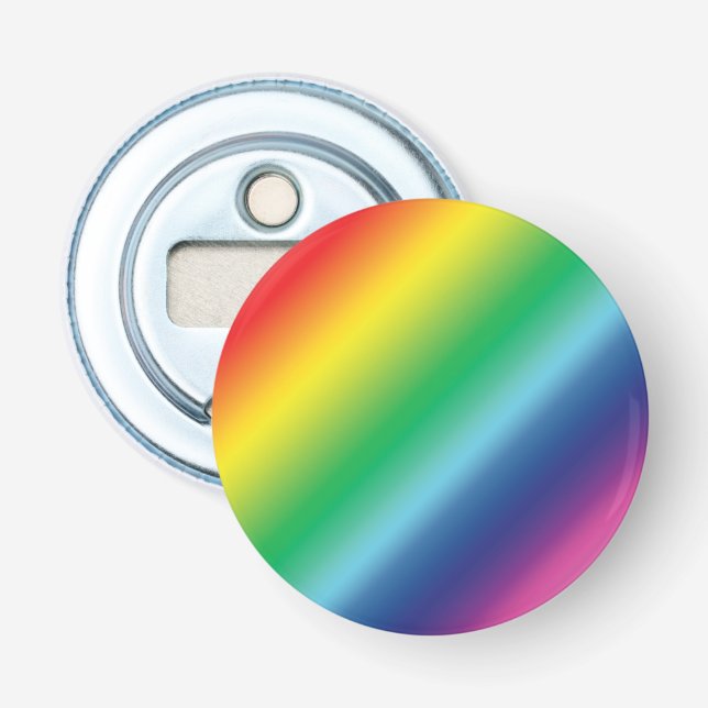 Pride lgbtq lgbt rainbow colors pattern bottle opener (Front)