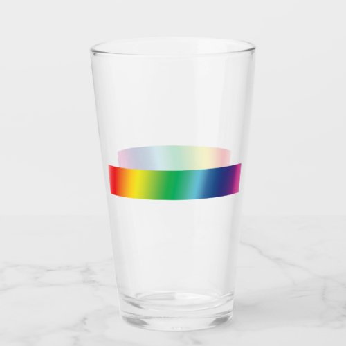 Pride lgbtq lgbt rainbow colors pattern glass cup