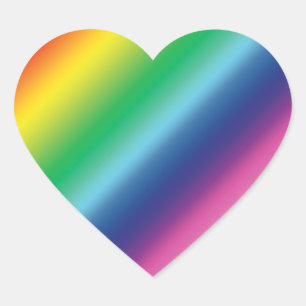 Pride lgbtq lgbt rainbow colors pattern heart sticker