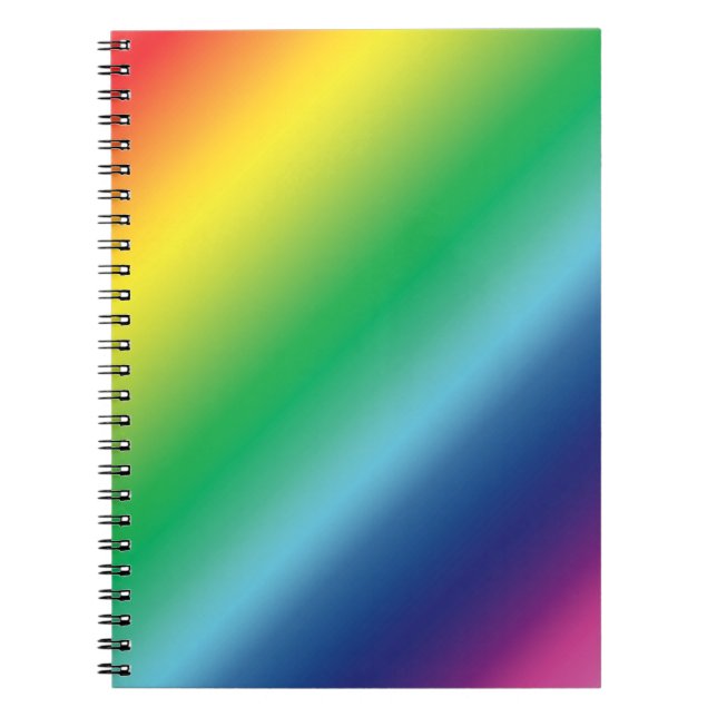 Pride lgbtq lgbt rainbow colors pattern notebook (Front)