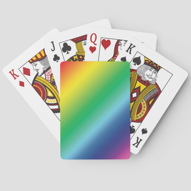 Pride lgbtq lgbt rainbow colors pattern poker cards (Back)