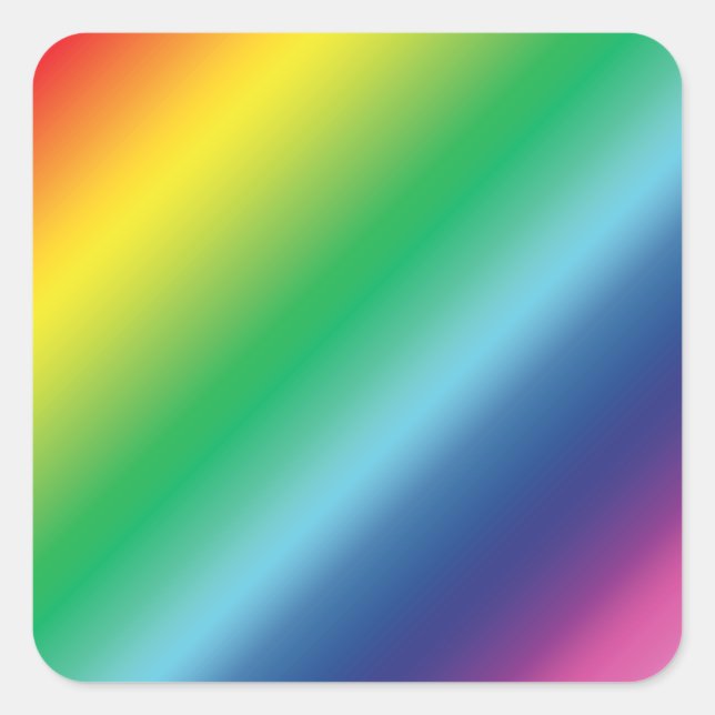 Pride lgbtq lgbt rainbow colors pattern square sticker (Front)