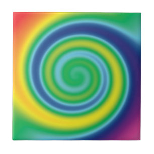 Pride lgbtq lgbt rainbow colors swirl cool ceramic tile