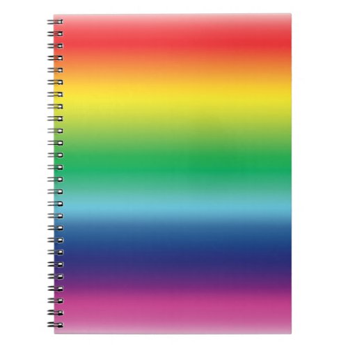 Pride lgbtq lgbt rainbow flag color pattern spiral notebook