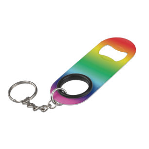 Pride lgbtq lgbt rainbow flag colors pattern keychain bottle opener
