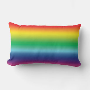 Pride lgbtq lgbt rainbow gay flag colors lumbar pillow
