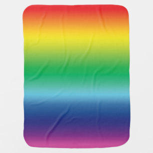 Pride lgbtq lgbt rainbow gay flag colors pattern baby blanket