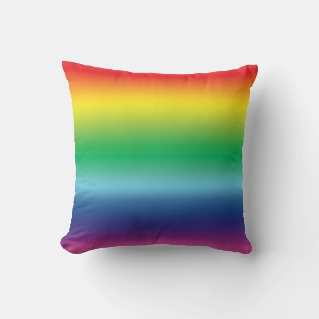Pride lgbtq lgbt rainbow gay flag colors throw pillow (Front)