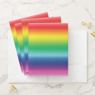 Pride lgbtq lgbt rainbow white pattern pocket folder
