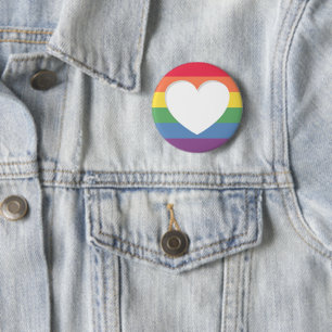 Pride LGBTQ Love is Love Button Pin 