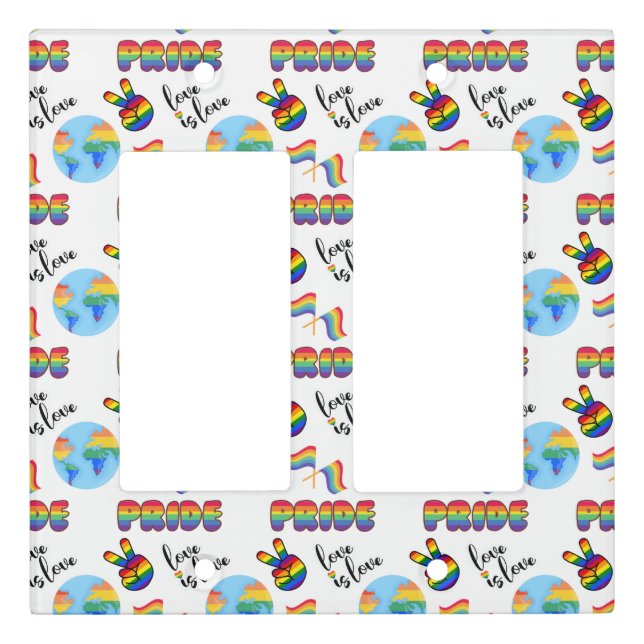Pride LGBTQ+ Love is Love Light Switch  Cover (Front)