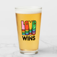 Pride LGBTQ Love Wins Rainbow Retro Typography