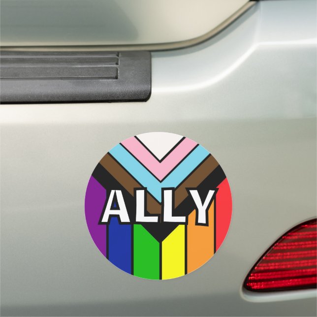 Pride LGBTQ Pride and Support Ally Car Magnet (In Situ)