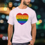 Pride LGBTQ Rainbow Heart Flag Custom Text Unisex T-Shirt