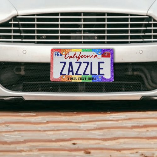 Pride LGBTQA rainbow License Plate Frame