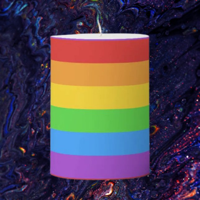 Pride Light: Rainbow Flag Pillar Candle (Creator Uploaded)