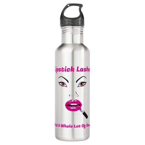 Pride Lipstick lashes and a whole lot of sass Stainless Steel Water Bottle