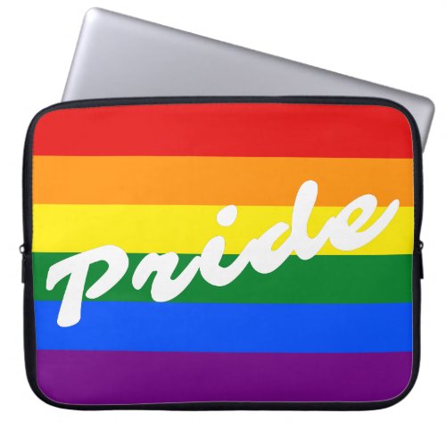 Pride Logo LGBT 6_Stripe Rainbow Gay Pride Flag Laptop Sleeve