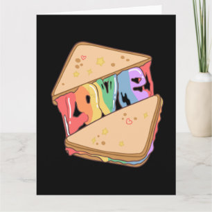 Pride. Love is love. Cute love. Rainbow gay Card